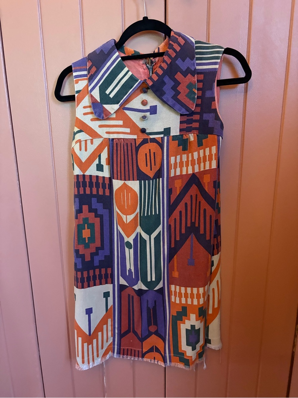 1960s vintage pattern dress